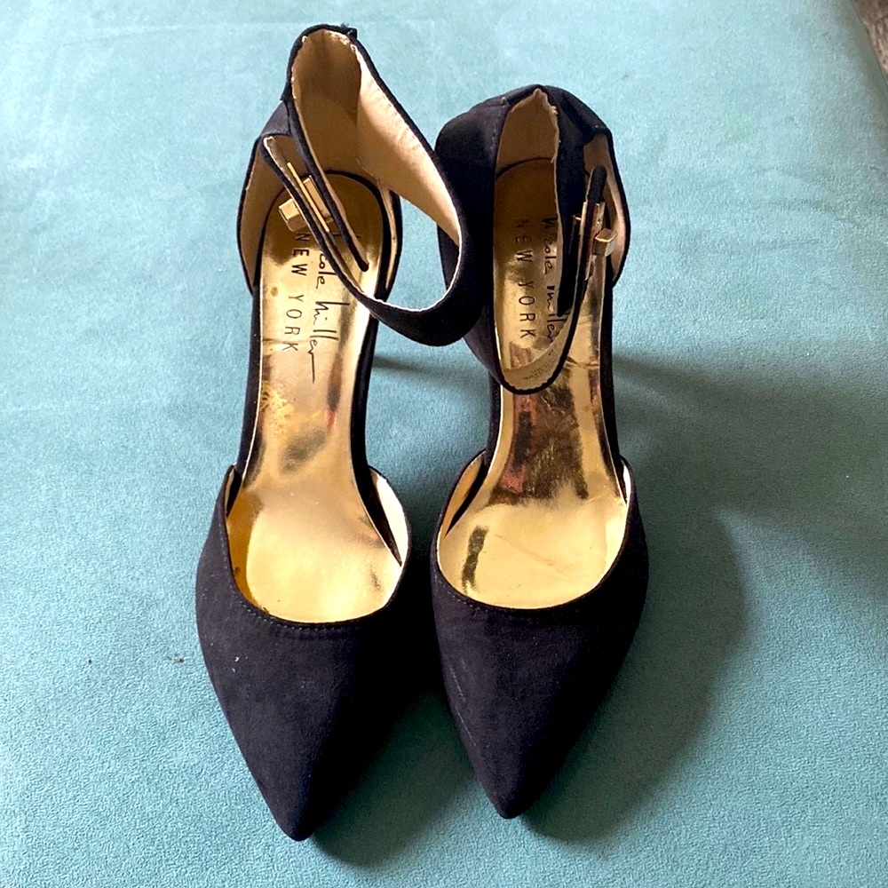 Black Kitten Heel Nicole Miller Shoes